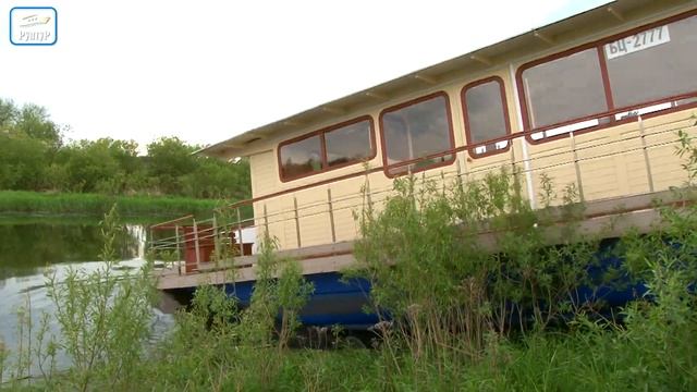 Спуск на воду катамарана "Речной Кот" с помощью лафета смотреть онлайн