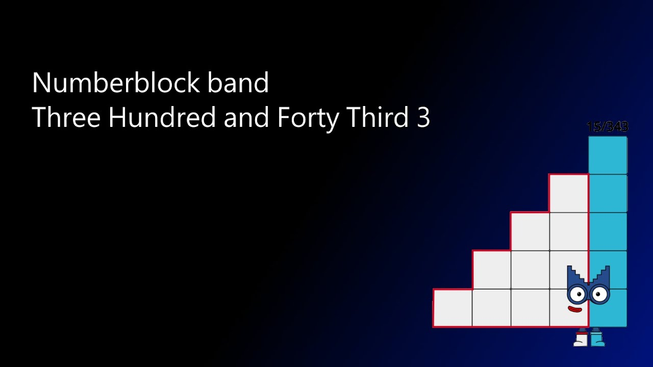 Numberblock band Three Hundred and Forty Third 3 смотреть онлайн