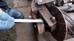 Подробности конструкции лебёдки, на базе мотоблока для вспашки целины