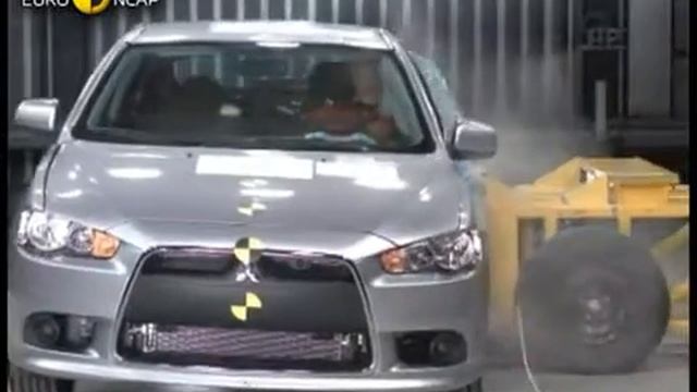 Краш тест Mitsubishi Lancer X Sportback 2009 (E-NCAP) смотреть онлайн