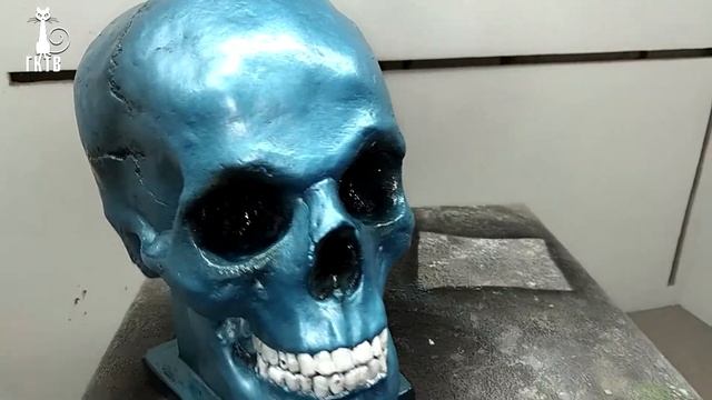 гипсовые копилки. покраска. обучение на примере формы черепа смотреть онлайн