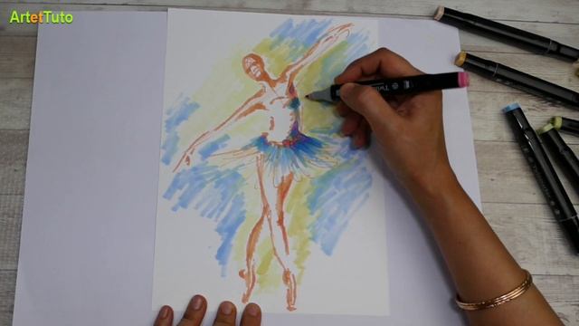 COMMENT DESSINER UNE DANSEUSE ÉTOILE DE BALLET AUX FEUTRES смотреть онлайн