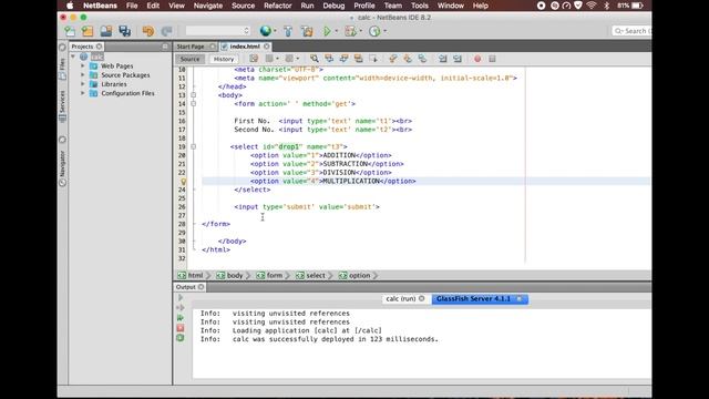 Creating a basic calculator web application using NetBeans IDE смотреть онлайн