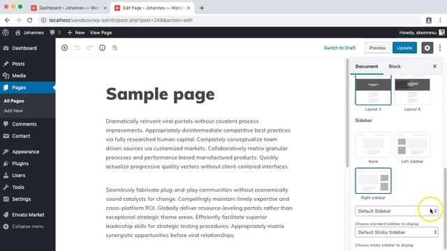 Page options override - Johannes WordPress Theme смотреть онлайн
