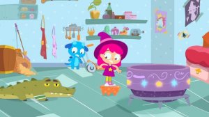 Oh no! Plum is stuck in a VIDEO GAME! - Witches & Magic Cartoons for Kids | Plum the Super Witch
