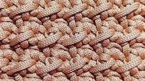 Красивый плотный узор для вязания сумочек и ковриков