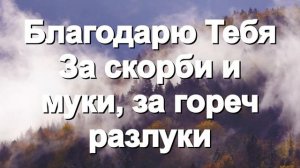 Благодарю Тебя -  За скорби и муки, за боль и разлуки  |  Старые Христианские песни |