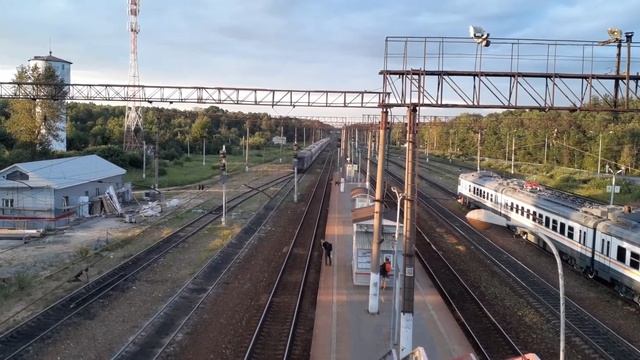 Пассажирский поезд по станции "Бекасово1" смотреть онлайн