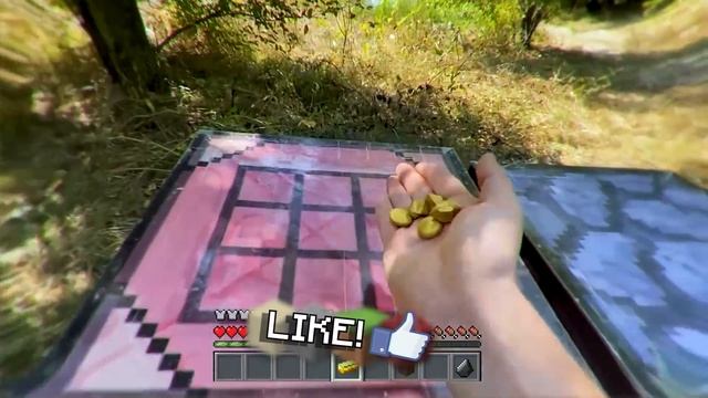 Minecraft in Real Life POV DIAMOND vs EMERALD Treasures Realistic Minecraft Texture Pack смотреть онлайн