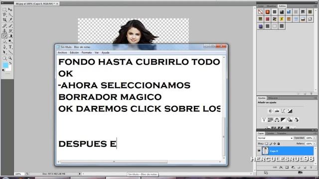 Tutorial Photoshop Cs4-Recortar el fondo de las imagenes смотреть онлайн