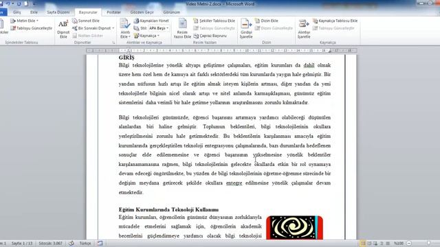 9-İçindekiler Tablosunu Düzenleme смотреть онлайн