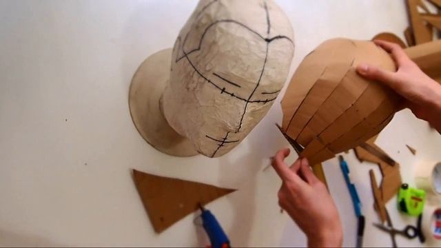 DIY Cardboard Head Form - with free template (size S, M, L) | Homemade Costume Prop смотреть онлайн