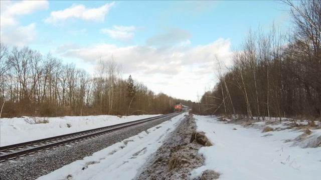 ТЭП70-0373 с туристическим поездом Москва-В.Новгород-Углич-Москва смотреть онлайн