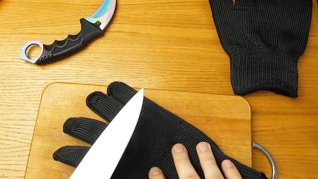 Кевларовые защитные перчатки из Китая! Режу их ножом! смотреть онлайн