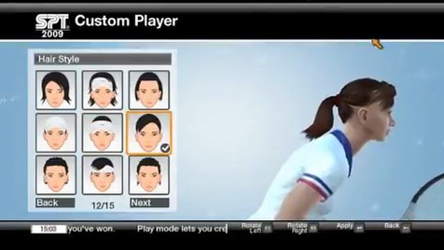 Virtua Tennis 2009 PC Gameplay Create A Female Player Comes From Taiwan смотреть онлайн
