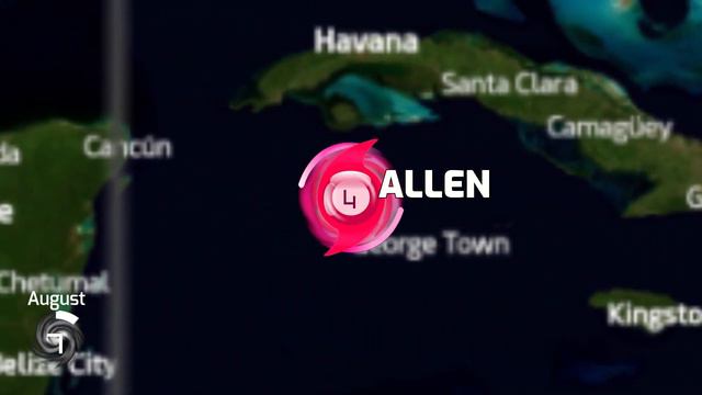 The Track Of Hurricane Allen (1980)