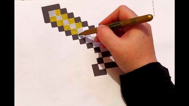 How to coloring page a minecraft sword смотреть онлайн