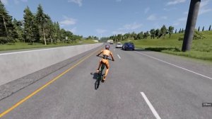 КРУТИ ПЕДАЛИ! ДВА ДРУГА НА ВЕЛОСИПЕДАХ ВЫЕХАЛИ НА ТРАССУ | BeamNG.drive