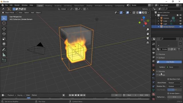 Blender 2 92 renders smoke but no fire in Cycles or Eevee. Quickly turn on the flames tutorial. смотреть онлайн