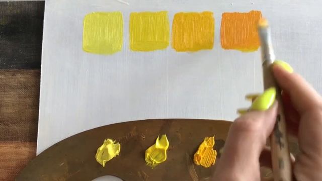 Масляные краски.Кадмии желтые. смотреть онлайн