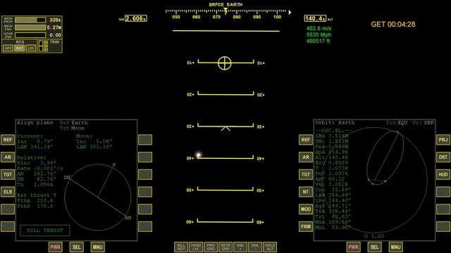 Saturn V Launch Tutorial / Manual Control / Orbiter 2016 смотреть онлайн