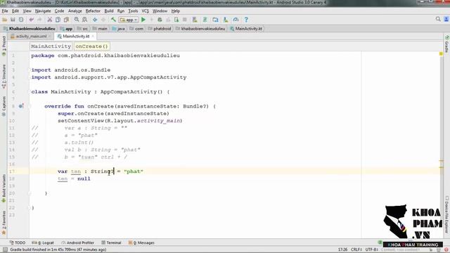 Lập trình Android (Kotlin) - Bài 3: Null Safety смотреть онлайн