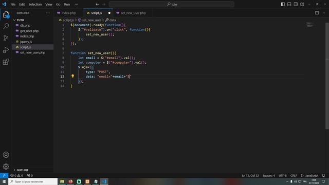 #15 JQUERY - ENVOYER DES DONNEES DU CLIENT AU SERVEUR смотреть онлайн