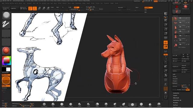 Blender/Zbrush : Mechanized Dobermann Timelapse Part 3 смотреть онлайн