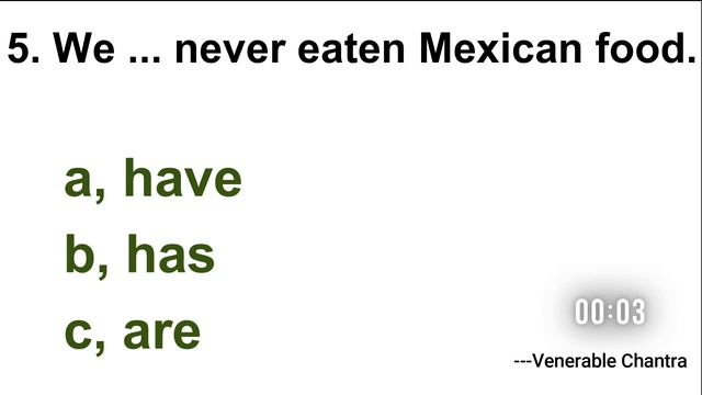 Present Perfect A ? , Choose the correct , English grammar quiz смотреть онлайн