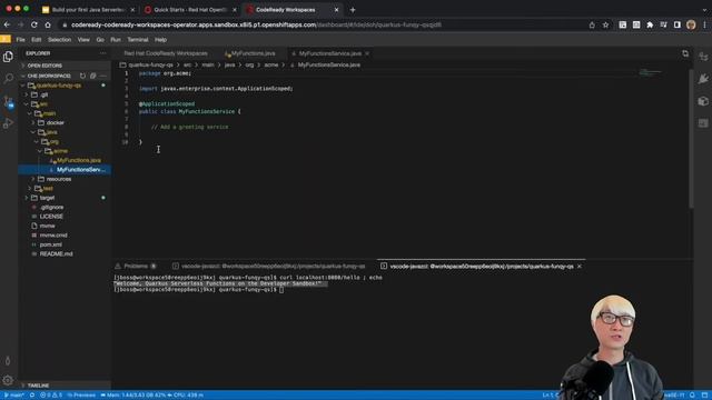 Build your first Java Serverless Function using Quarkus Quick start смотреть онлайн