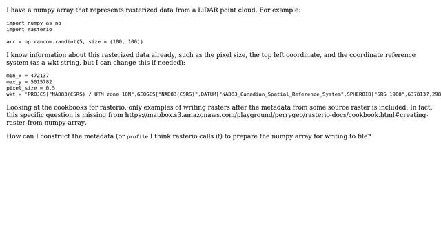 GIS: numpy array to GTiff using rasterio without source raster смотреть онлайн