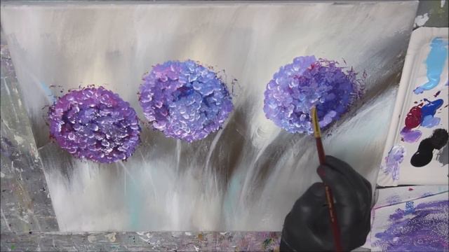 Easy Flowers Painting/For Beginners/Hydrangeas Abstract/Hortensien/Einfach Malen/Für Anfänger/V345 смотреть онлайн