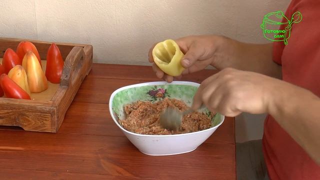 Перец фаршированный мясом и рисом / Pepper Stuffed With Meat And Rice