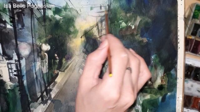 Пейзаж акварелью - Isa bella Vlog 20/20 #5 Урок Рисования смотреть онлайн