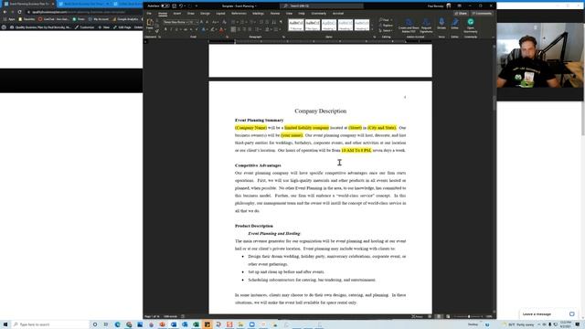 How to use an EVENT PLANNING Business Plan Template by Paul Borosky, MBA. смотреть онлайн