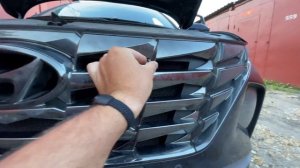 Защитная сетка радиатора Hyundai Tucson nx4 2021, 2022, 2023 года сетка в бампер без снятия бампера