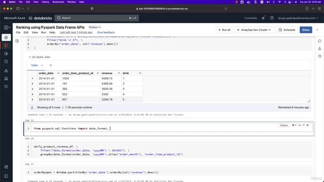 37 - Ranking using Pyspark Data Frame APIs смотреть онлайн