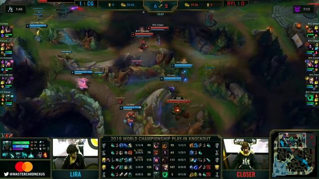 CG vs. RYL | Плей-офф Play-In Игра 2 Worlds Play-In 2019 | Clutch Gaming vs. Royal Youth смотреть онлайн