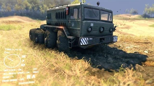 Spin Tires 2013 Tech Demo Jun 4 ) Update - Map Extended - Driving the MAZ 535 Truck Part 2 смотреть онлайн