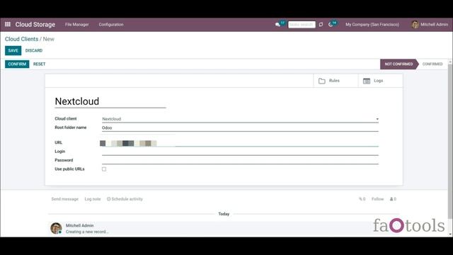 Odoo OwnCloud / Nextcloud Configuration And Log In V15 By FaOtools