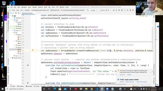 Android Studio (Kotlin) Cooking Steak App: SpinnerDemo смотреть онлайн