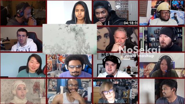 Attack on Titan Opening 6 「My War」Season 4 - React Mashup (進撃の巨人OP6) смотреть онлайн