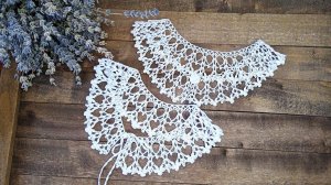 Школьный воротничок крючком. Белоснежный флокс.