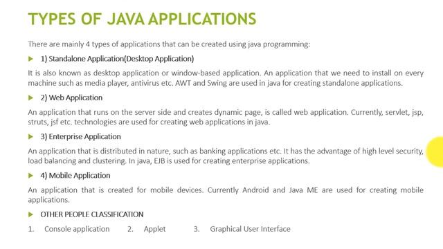 section 2 where is used,type of java app and java platforms смотреть онлайн