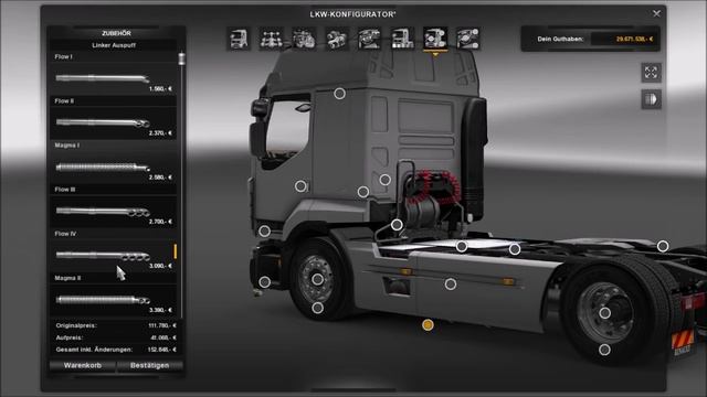 [ETS2 v1.21] Renault Premium Modifications 1.0 + Cabin Accessories DLC смотреть онлайн