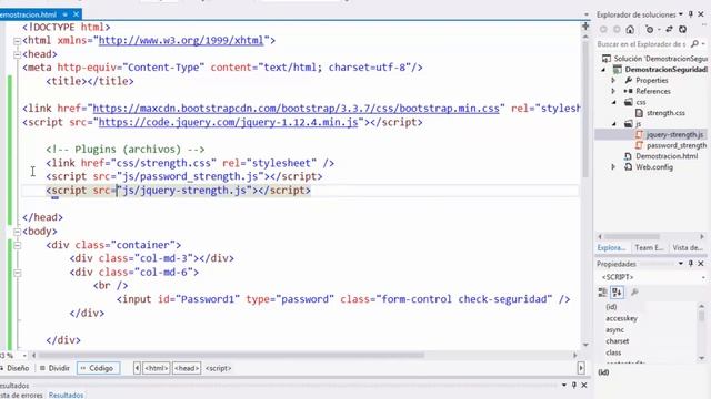 Plugin para mostrar la fortaleza de contraseña con jQuery , HTML y Bootstrap смотреть онлайн