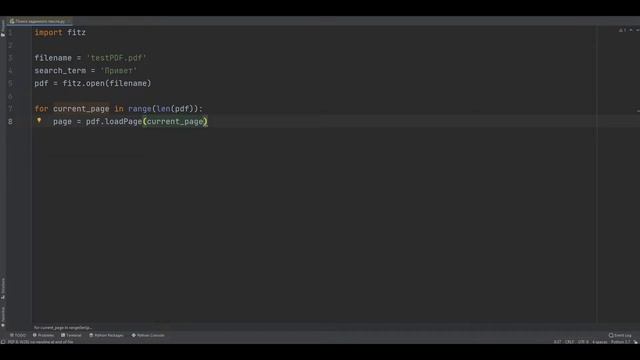 Поиск заданного текста в PDF с помощью Python