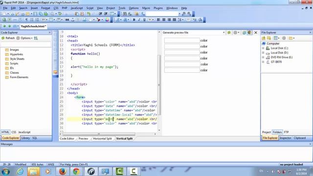 29- form tags input date, color смотреть онлайн