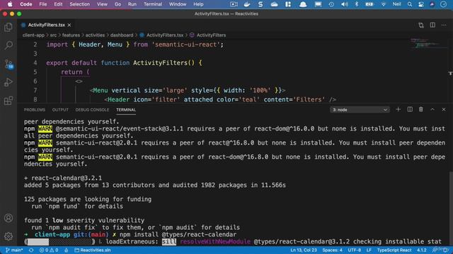 97 - Adding the activity filter component смотреть онлайн