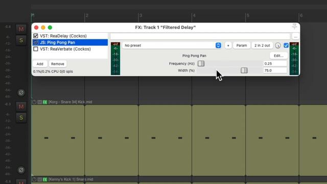 Filtered Ping Pong Delays in REAPER смотреть онлайн